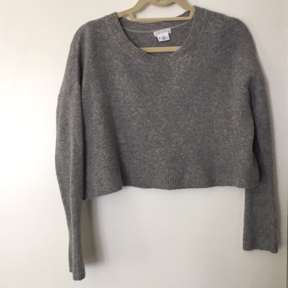 Urban Outfitters Grey Cropped Sweater